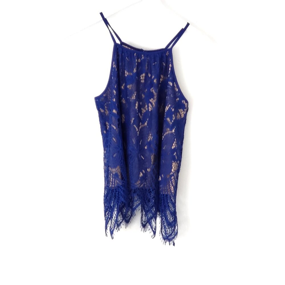 Cobalt Blue Lace Top Size Medium